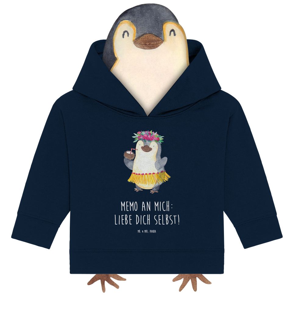 Organic Baby Hoodie Pinguin Kokosnuss Baby Kapuzenshirt, Baby Kapuzensweatshirt, Baby Hoodie, Baby Pullover, Pinguin, Aloha, Hawaii, Urlaub, Kokosnuss, Pinguine