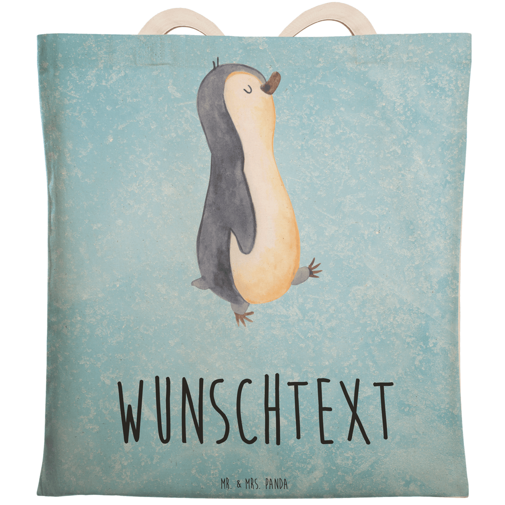 Personalisierte Einkaufstasche Pinguin marschierend Personalisierte Tragetasche, Personalisierte Tasche, Personalisierter Beutel, Personalisierte Stofftasche, Personalisierte Baumwolltasche, Personalisierte Umhängetasche, Personalisierter Shopper, Personalisierte Einkaufstasche, Personalisierte Beuteltasche, Tragetasche mit Namen, Tasche mit Namen, Beutel mit Namen, Stofftasche mit Namen, Baumwolltasche mit Namen, Umhängetasche mit Namen, Shopper mit Namen, Einkaufstasche mit Namen, Beuteltasche, Wunschtext, Wunschnamen, Personalisierbar, Personalisierung, Pinguin, Pinguine, Frühaufsteher, Langschläfer, Bruder, Schwester, Familie