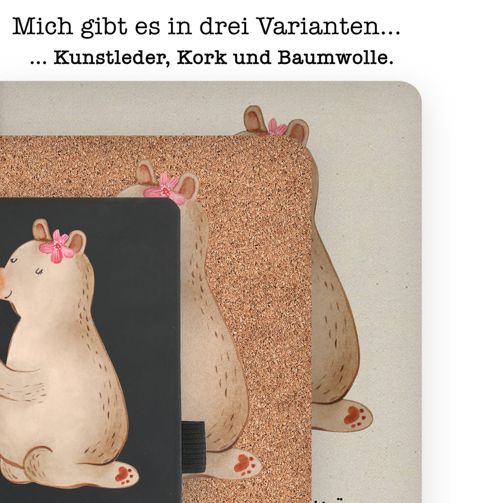 Baumwoll Notizbuch Bär Kind Notizen, Eintragebuch, Tagebuch, Notizblock, Adressbuch, Journal, Kladde, Skizzenbuch, Notizheft, Schreibbuch, Schreibheft, Familie, Vatertag, Muttertag, Bruder, Schwester, Mama, Papa, Oma, Opa, Geschenk, Mutti, Mutter