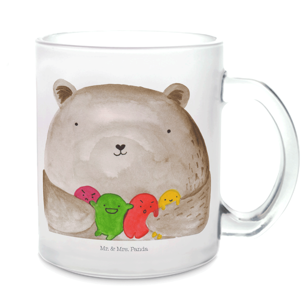 Teetasse Bär Gefühl Teetasse, Teeglas, Teebecher, Tasse mit Henkel, Tasse, Glas Teetasse, Teetasse aus Glas, Bär, Teddy, Teddybär, Wahnsinn, Verrückt, Durchgedreht