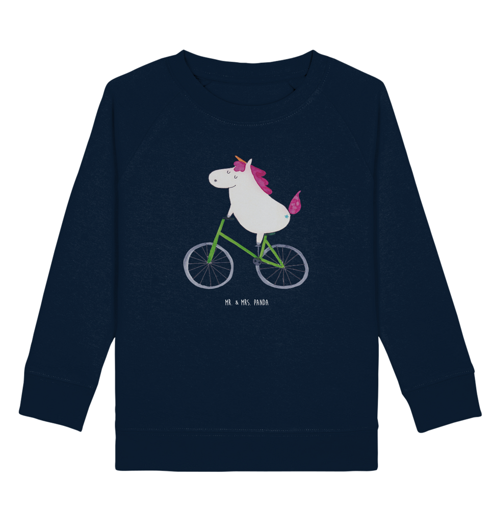 Organic Kinder Pullover Einhorn Radfahrer Kinder Pullover, Kinder Sweatshirt, Jungen, Mädchen, Einhorn, Einhörner, Einhorn Deko, Pegasus, Unicorn, Radfahren, Radfahrer, Rad, Bike, Feenstaub, Konfetti, Luxusproblem, Kummer, Liebeskummer