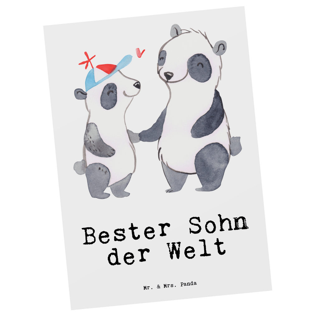 Postkarte Panda Bester Sohn der Welt Postkarte, Karte, Geschenkkarte, Grußkarte, Einladung, Ansichtskarte, Geburtstagskarte, Einladungskarte, Dankeskarte, Ansichtskarten, Einladung Geburtstag, Einladungskarten Geburtstag, für, Dankeschön, Geschenk, Schenken, Geburtstag, Geburtstagsgeschenk, Geschenkidee, Danke, Bedanken, Mitbringsel, Freude machen, Geschenktipp, Sohn, Sohnemann, Söhnchen, Bube, Bub, Nachwuchs, Nachkomme, Kind, Familie, Vater, Belohnung