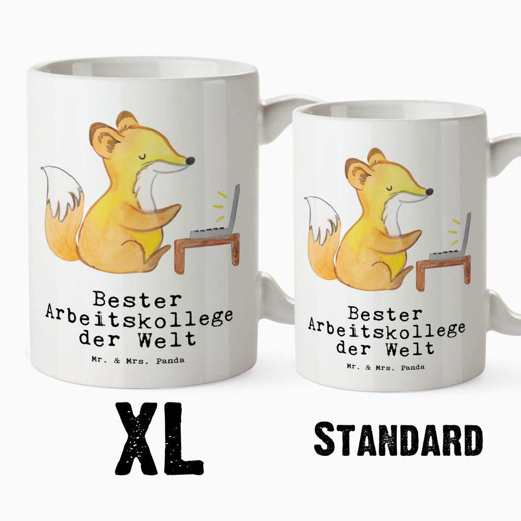 XL Tasse Fuchs Bester Arbeitskollege der Welt XL Tasse, Große Tasse, Grosse Kaffeetasse, XL Becher, XL Teetasse, spülmaschinenfest, Jumbo Tasse, Groß, für, Dankeschön, Geschenk, Schenken, Geburtstag, Geburtstagsgeschenk, Geschenkidee, Danke, Bedanken, Mitbringsel, Freude machen, Geschenktipp, Arbeitskollege, Kollege, Büro, Abschiedsgeschenk, Ruhestand, Arbeit, Mitarbeiter, Berufsgenosse, Beruf