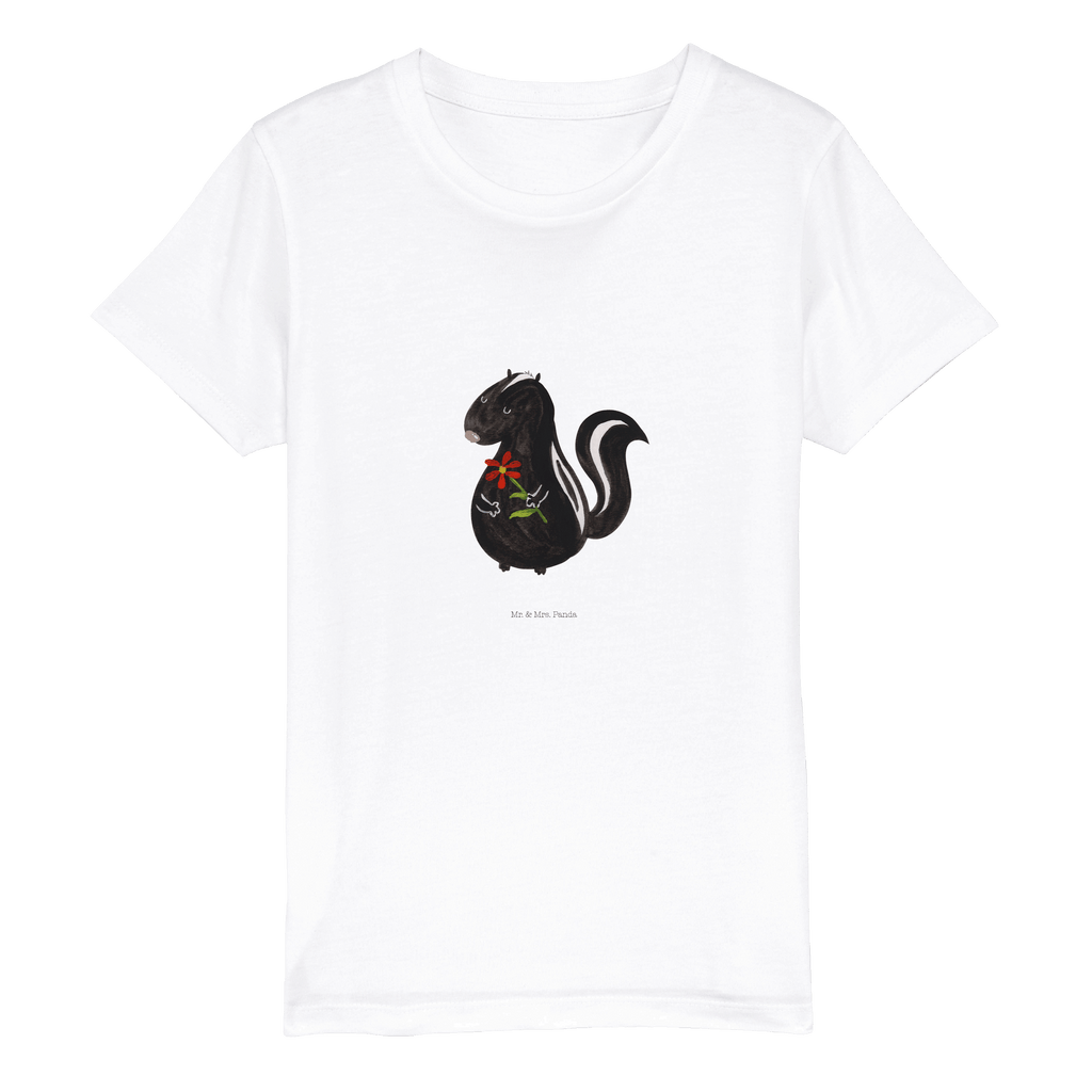 Organic Kinder T-Shirt Stinktier Blume Kinder T-Shirt, Kinder T-Shirt Mädchen, Kinder T-Shirt Jungen, Stinktier, Skunk, Wildtier, Raubtier, Stinker, Stinki, Tagträumer, verträumt, Dreams, Träume