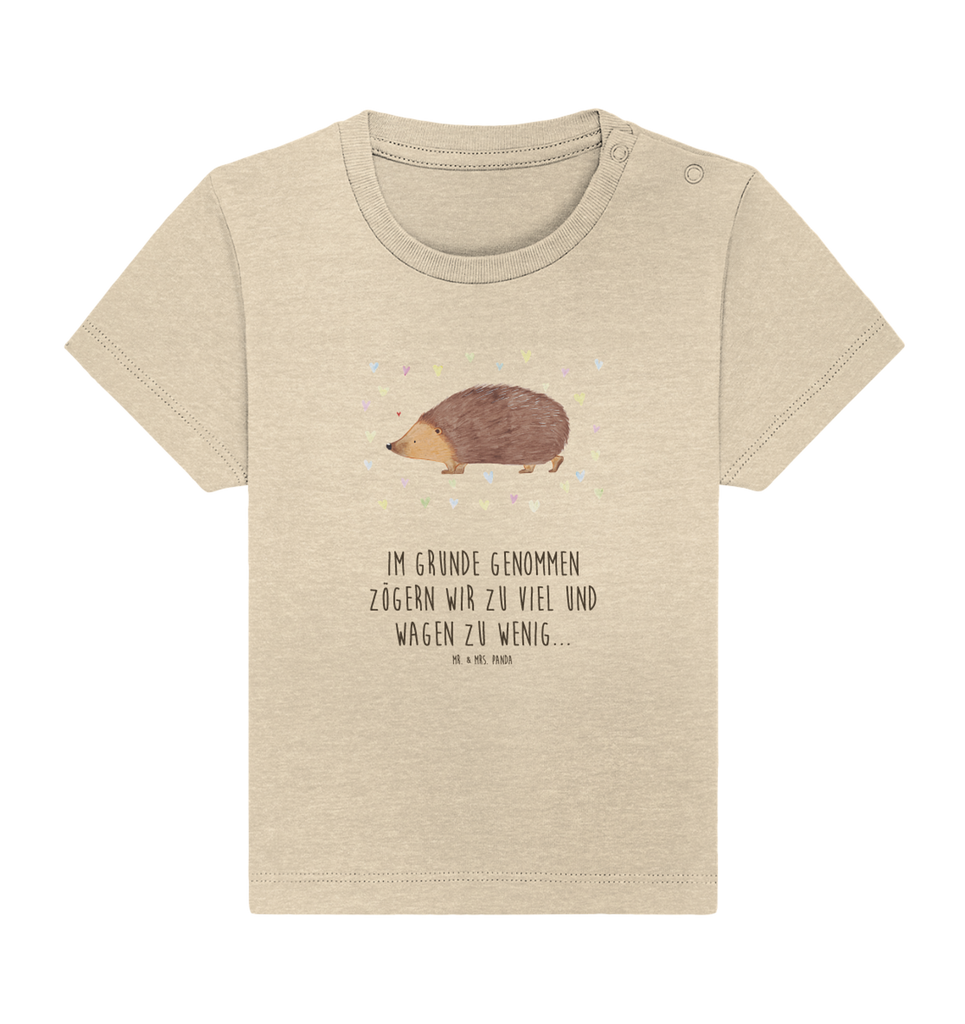 Organic Baby Shirt Igel Herzen Baby T-Shirt, Jungen Baby T-Shirt, Mädchen Baby T-Shirt, Shirt, Tiermotive, Gute Laune, lustige Sprüche, Tiere, Liebe, Herz, Herzen, Igel, Vertrauen, Kuss, Leben