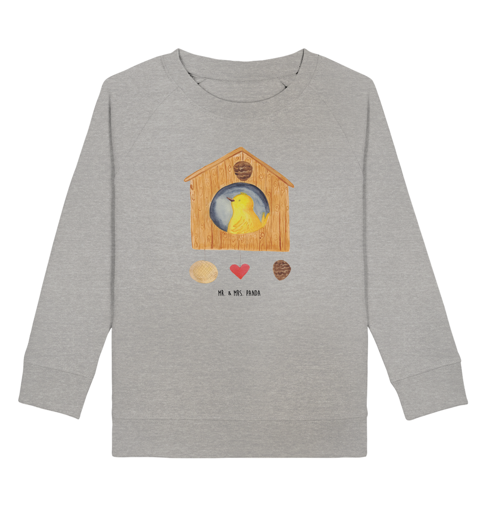 Organic Kinder Pullover Vogelhaus Kinder Pullover, Kinder Sweatshirt, Jungen, Mädchen, Tiermotive, Gute Laune, lustige Sprüche, Tiere, Vogel, Vögel, Vogelhaus, Vogelhäuschen, Home sweet home, Zuhause, Nest, Eigenheim, Familie, Wohnung, Haus, unser Haus, Lieblingsort, Castle