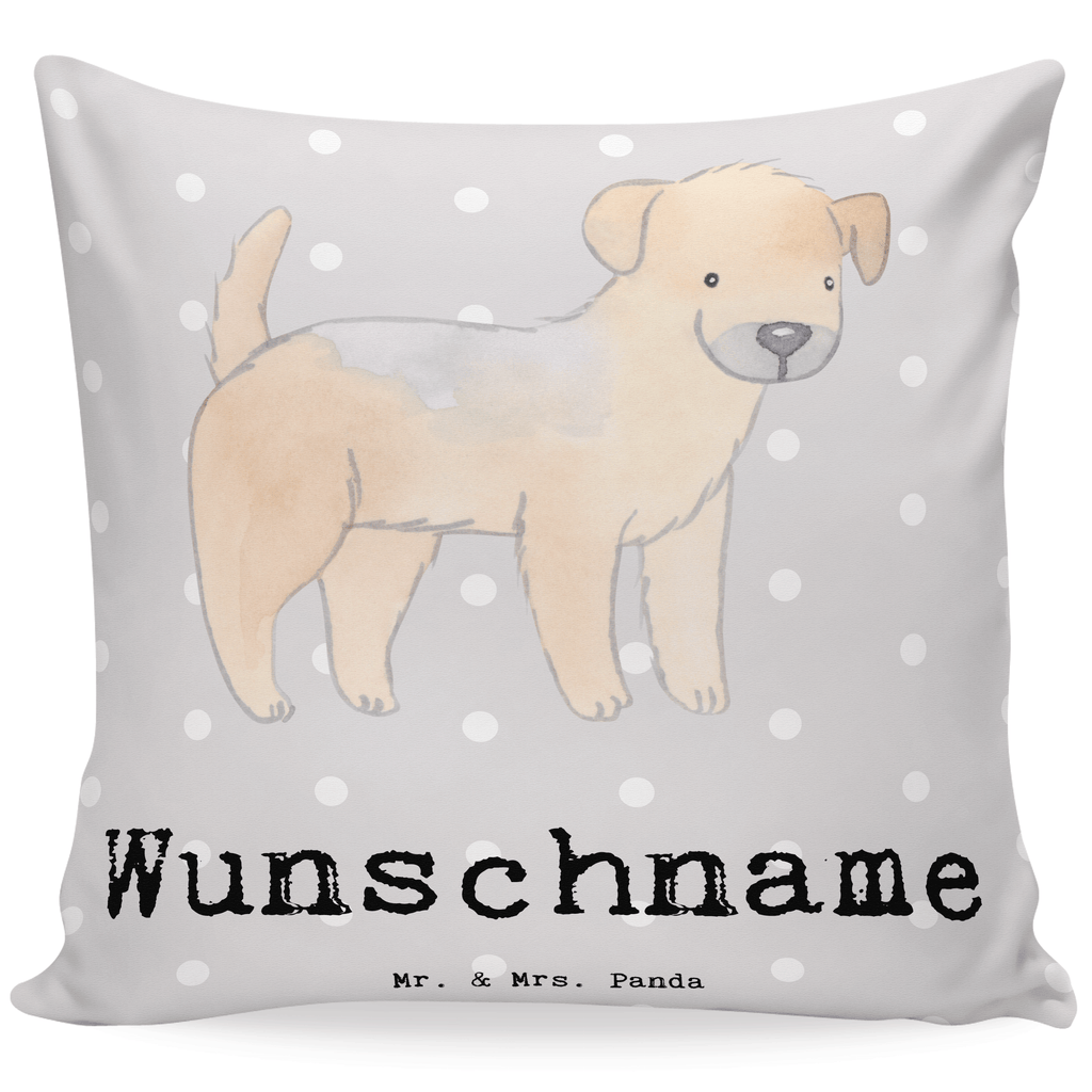 Personalisiertes Kissen Border Terrier Lebensretter Kissen, personalisiert, Name, Wunschname, bedrucken, Kopfkissen, Hund, Hunderasse, Rassehund, Hundebesitzer, Geschenk, Tierfreund, Schenken, Welpe, Border Terrier