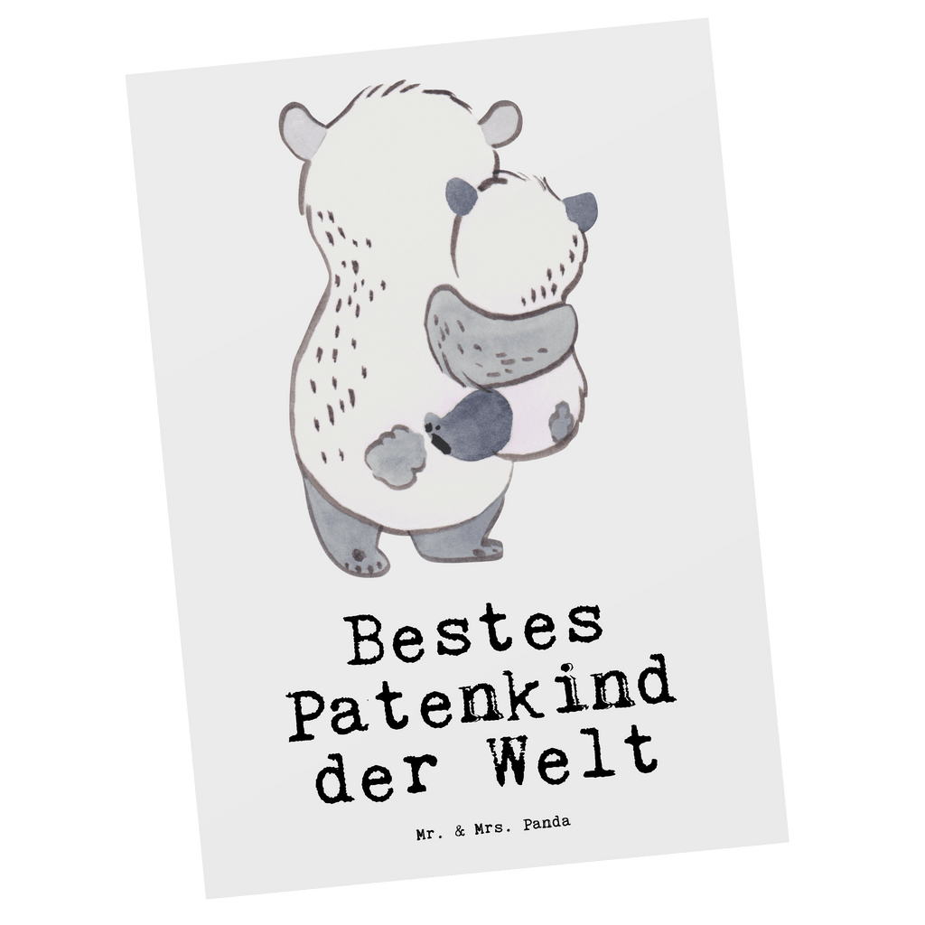 Postkarte Panda Bestes Patenkind der Welt Postkarte, Karte, Geschenkkarte, Grußkarte, Einladung, Ansichtskarte, Geburtstagskarte, Einladungskarte, Dankeskarte, Ansichtskarten, Einladung Geburtstag, Einladungskarten Geburtstag, für, Dankeschön, Geschenk, Schenken, Geburtstag, Geburtstagsgeschenk, Geschenkidee, Danke, Bedanken, Mitbringsel, Freude machen, Geschenktipp, Patenkind, Paten Kind, Pate, Taufe, Taufgeschenk, Patenonkel, Patentante, Tauffeier, Täufling, Nichte, Neffe