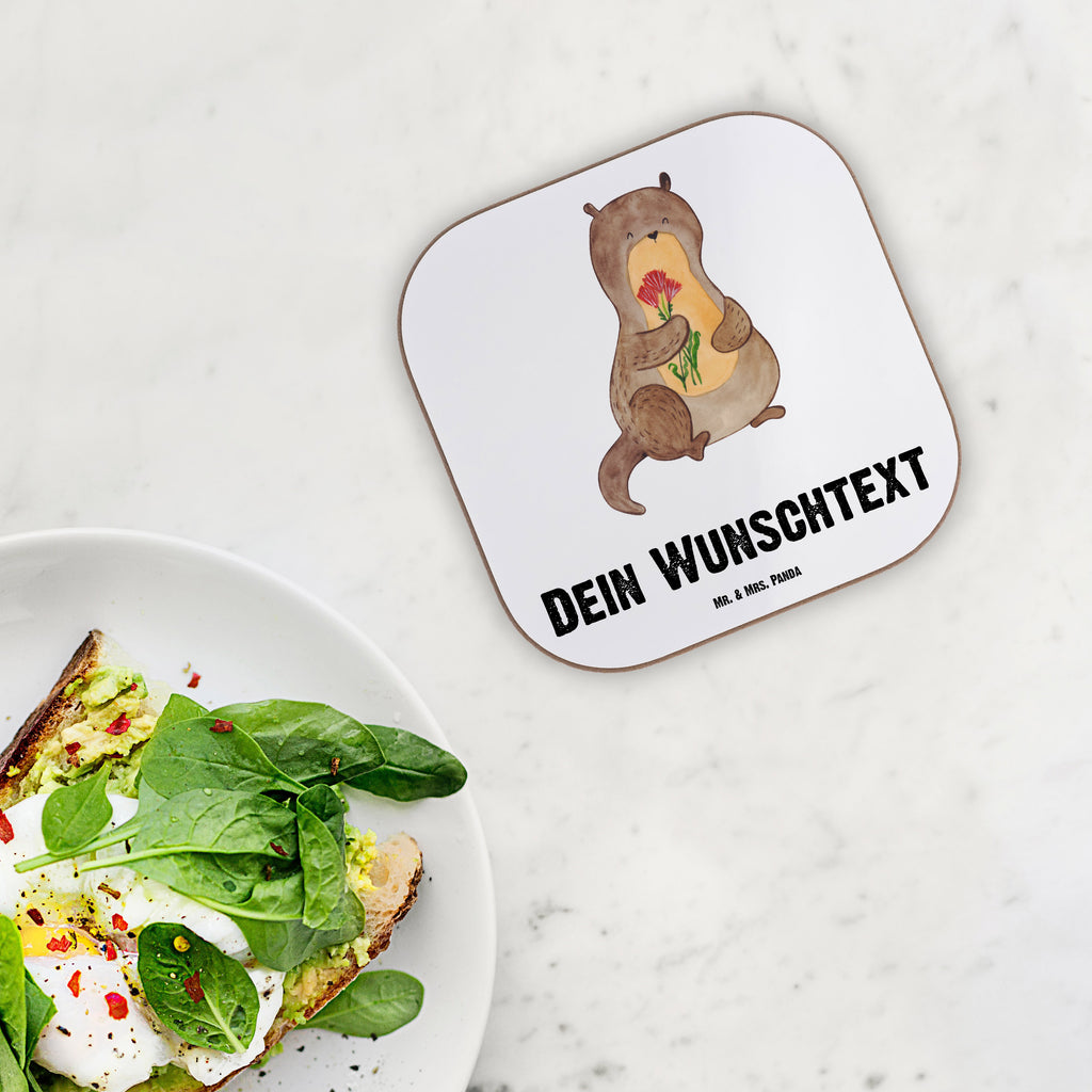 Personalisierte Untersetzer Otter Blumenstrauß Personalisierte Untersetzer, PErsonalisierte Bierdeckel, Personalisierte Glasuntersetzer, Peronalisierte Untersetzer Gläser, Personalisiert Getränkeuntersetzer, Untersetzer mit Namen, Bedrucken, Personalisieren, Namensaufdruck, Otter, Fischotter, Seeotter, Otter Seeotter See Otter