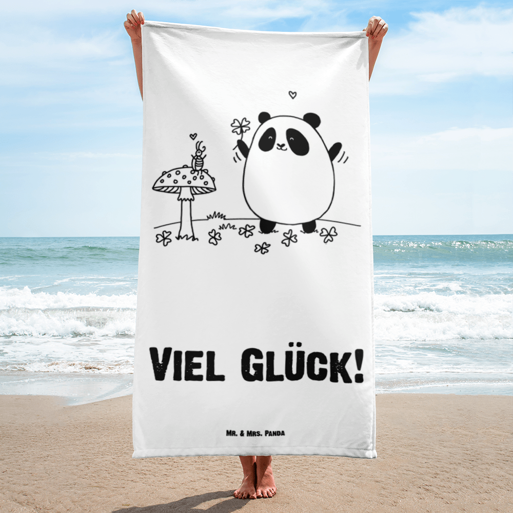 XL Badehandtuch Easy & Peasy Viel Glück Handtuch, Badetuch, Duschtuch, Strandtuch, Saunatuch