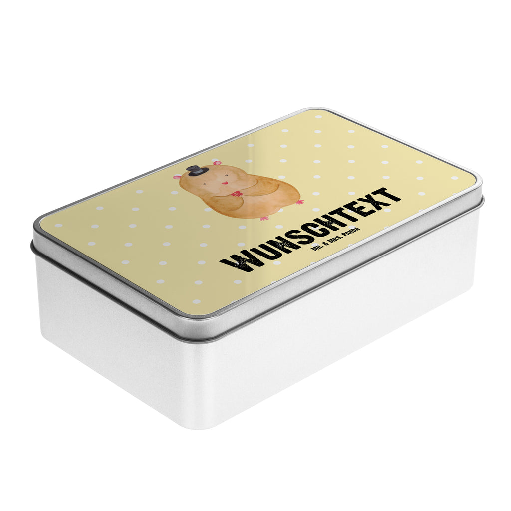 Personalisierte Metalldose Hamster mit Hut Personalisierte Metalldose, Dose mit Namen, Namensdose, Kiste mit Namen, Namenskiste, Tiermotive, Gute Laune, lustige Sprüche, Tiere, Hamster, Hut, Magier, Zylinder, Zwerghamster, Zauberer