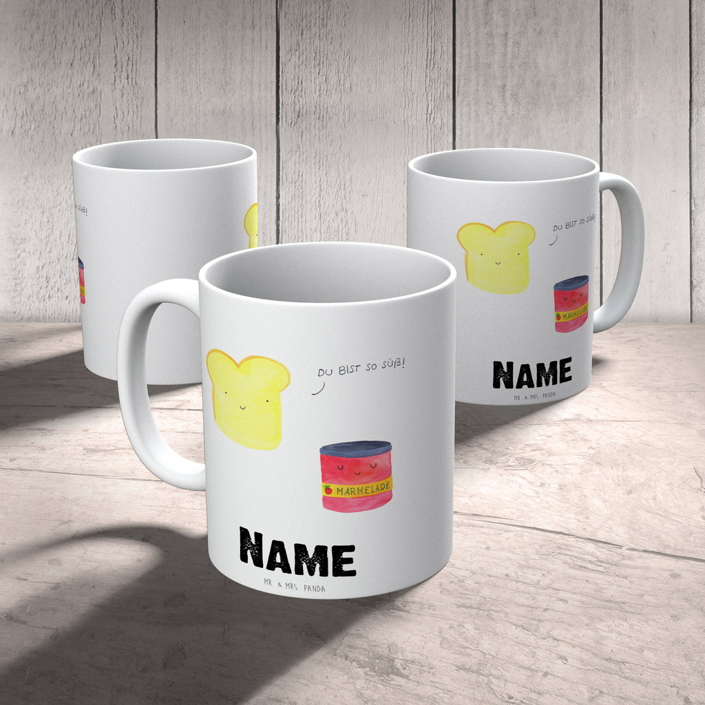 Personalisierte Tasse Toast & Marmelade Personalisierte Tasse, Namenstasse, Wunschname, Personalisiert, Tasse, Namen, Drucken, Tasse mit Namen, Tiermotive, Gute Laune, lustige Sprüche, Tiere, Toast, Marmelade, Dreamteam, süße Postkarte, süß, Küche Deko, Küche Spruch, Frühstück Einladung, Brot, Toastbrot