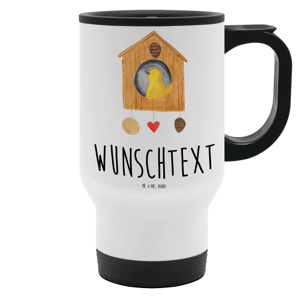 Personalisierter Thermobecher Vogelhaus sweet Home Personalisierter Thermobecher, Personalisierter To Go Becher, Personalisierte Thermotasse, Personalisierter Kaffeebecher, Personalisierter Isolierbecher, Thermobecher personalisieren, Thermobecher mit Namen, Thermobecher selbst gestalten, Wunschname, Spülmaschinenfest, Bedrucken, Isolierbecher mit Namen, Isolierbecher selbst gestalten, Thermotasse personalisieren, Thermotasse mit Namen, Tiermotive, Gute Laune, lustige Sprüche, Tiere, Vogelhaus, Vogel, Home sweet Home, Einzug, Umzug, Geschenk, Einzugsgeschenk, Hausbau, Haus