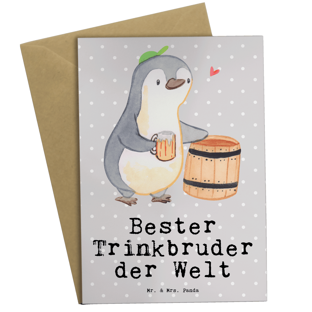 Grußkarte Pinguin Bester Trinkbruder der Welt Grußkarte, Klappkarte, Einladungskarte, Glückwunschkarte, Hochzeitskarte, Geburtstagskarte, Karte, Ansichtskarten, für, Dankeschön, Geschenk, Schenken, Geburtstag, Geburtstagsgeschenk, Geschenkidee, Danke, Bedanken, Mitbringsel, Freude machen, Geschenktipp, Trinkbruder, Trinkkumpel, Kumpel, Saufkumpane, Kumpane, Trinken, Party, Kleinigkeit