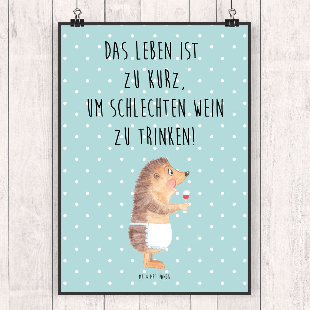 Poster Igel mit Wein Poster, Wandposter, Bild, Wanddeko, Küchenposter, Kinderposter, Wanddeko Bild, Raumdekoration, Wanddekoration, Handgemaltes Poster, Mr. & Mrs. Panda Poster, Designposter, Kunstdruck, Posterdruck, Tiermotive, Gute Laune, lustige Sprüche, Tiere, Wein Spruch, Igel, Geschenk Weintrinker, Geschenk Weinliebhaber, Wein Deko, Weinglas, Rotwein, Weißwein, Wein trinken