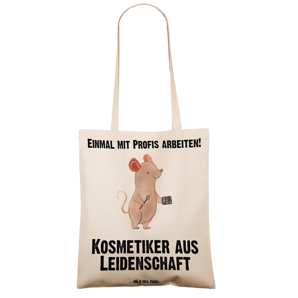 Tragetasche Kosmetiker aus Leidenschaft Beuteltasche, Beutel, Einkaufstasche, Jutebeutel, Stoffbeutel, Tasche, Shopper, Umhängetasche, Strandtasche, Schultertasche, Stofftasche, Tragetasche, Badetasche, Jutetasche, Einkaufstüte, Laptoptasche, Beruf, Ausbildung, Jubiläum, Abschied, Rente, Kollege, Kollegin, Geschenk, Schenken, Arbeitskollege, Mitarbeiter, Firma, Danke, Dankeschön, Kosmetiker, Make Up Artist, Maskenbildner, Visagist, Beauty Salon, Kosmetikstudio, Eröffnung