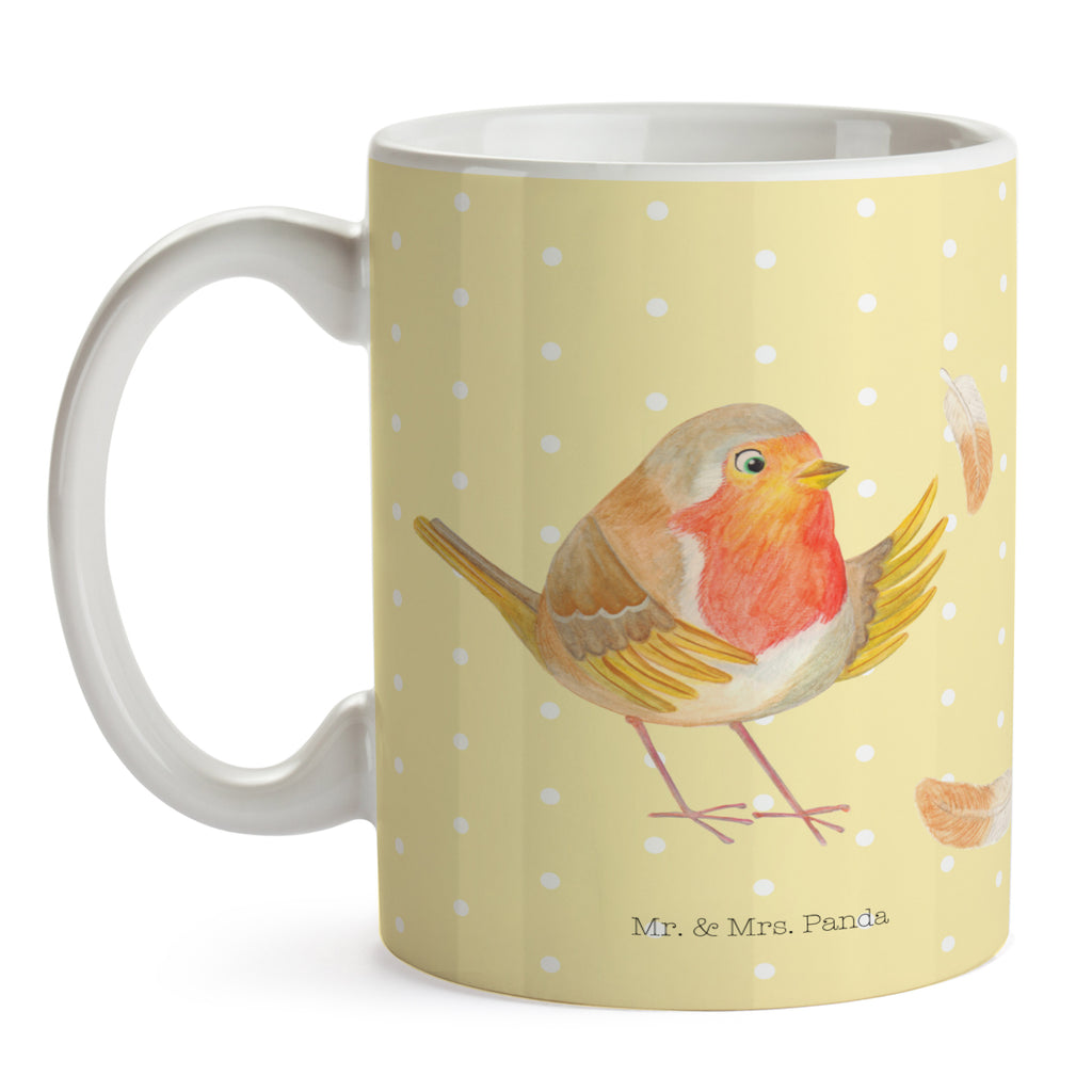 Tasse Rotkehlchen mit Federn Tasse, Kaffeetasse, Teetasse, Becher, Kaffeebecher, Teebecher, Keramiktasse, Porzellantasse, Büro Tasse, Geschenk Tasse, Tasse Sprüche, Tasse Motive, Tiermotive, Gute Laune, lustige Sprüche, Tiere, What if i fall, Rotkehlchen, Spruch Motivation, Spruch Mut, Vogel, Motivation Sprüche, Motivationsbilder, fliegen