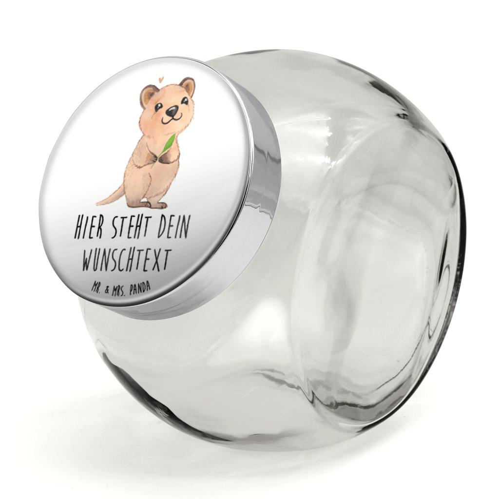 Personalisiertes Bonbonglas Quokka Happy Vorratsdose, Vorratsbehälter, Süßigkeitenglas, Süßigkeitendose, Kaffeedose, Müslidose, Teedose, Keksbehälter, Keksedose, Glasdose, Glasbälter, Vorratsglas, Küchenbehälter, Aufbewahrungsdose, Aufbewahungsglas, Gewürzdose, Küchenorganizer, Snackdose, Tiermotive, Gute Laune, lustige Sprüche, Tiere, Quokka, Verschieben, Aufschieberitis, Lustiger Spruch, Niedliches Tier, Dinge erledigen