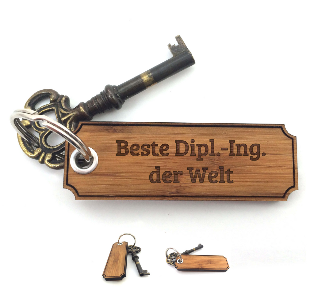 Schlüsselanhänger Dipl.-Ing. Schlüsselanhänger, Anhänger, Taschenanhänger, Glücksbringer, Schlüsselbund, Schlüsselanhänger Holz, Schlüsselanhänger aus Holz, Holz Schlüsselanhänger, Holzschlüsselanhänger, Geschenke, Schenken, Gravur