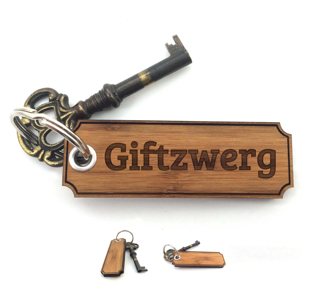 Schlüsselanhänger Giftzwerg Schlüsselanhänger, Anhänger, Taschenanhänger, Glücksbringer, Schlüsselbund, Schlüsselanhänger Holz, Schlüsselanhänger aus Holz, Holz Schlüsselanhänger, Holzschlüsselanhänger, Geschenke, Schenken, Gravur