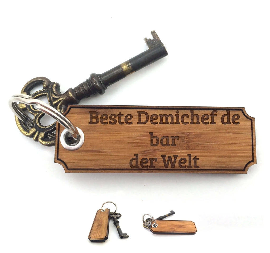 Schlüsselanhänger Demichef de bar Schlüsselanhänger, Anhänger, Taschenanhänger, Glücksbringer, Schlüsselbund, Schlüsselanhänger Holz, Schlüsselanhänger aus Holz, Holz Schlüsselanhänger, Holzschlüsselanhänger, Geschenke, Schenken, Gravur