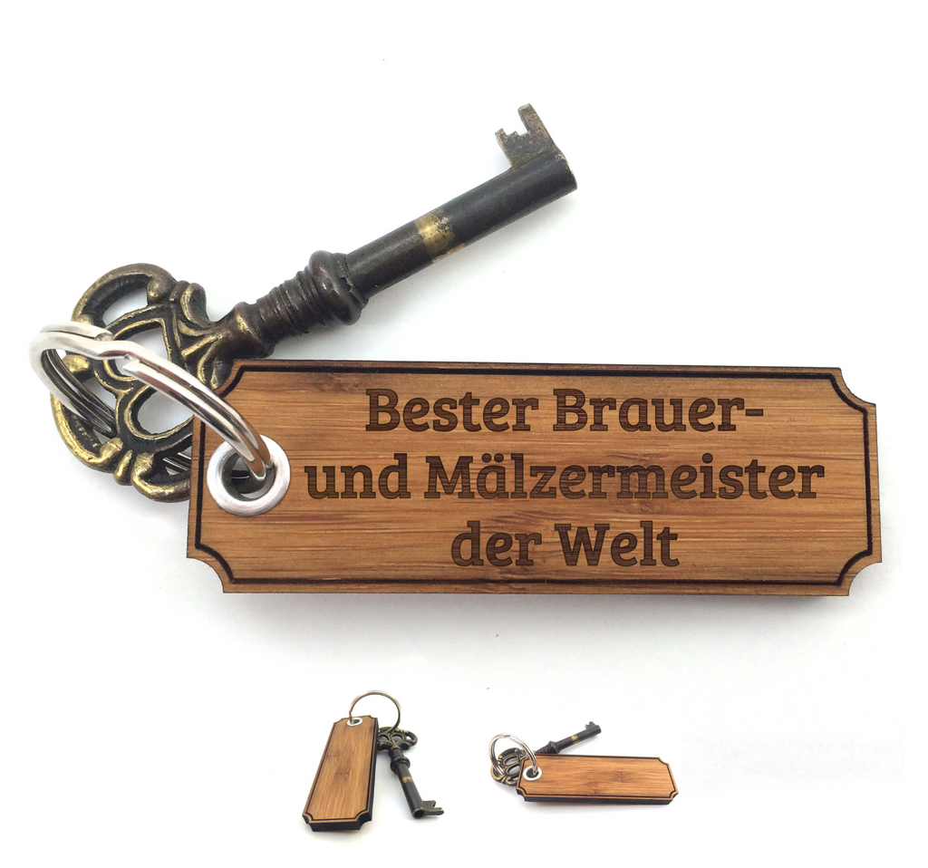 Schlüsselanhänger Brauer- und Mälzermeister Schlüsselanhänger, Anhänger, Taschenanhänger, Glücksbringer, Schlüsselbund, Schlüsselanhänger Holz, Schlüsselanhänger aus Holz, Holz Schlüsselanhänger, Holzschlüsselanhänger, Geschenke, Schenken, Gravur