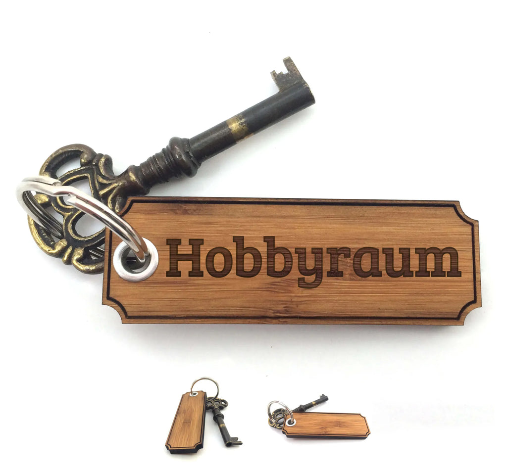 Schlüsselanhänger Classic Gravur Hobbyraum Schlüsselanhänger, Anhänger, Taschenanhänger, Glücksbringer, Schlüsselbund, Schlüsselanhänger Holz, Schlüsselanhänger aus Holz, Holz Schlüsselanhänger, Holzschlüsselanhänger, Geschenke, Schenken, Gravur