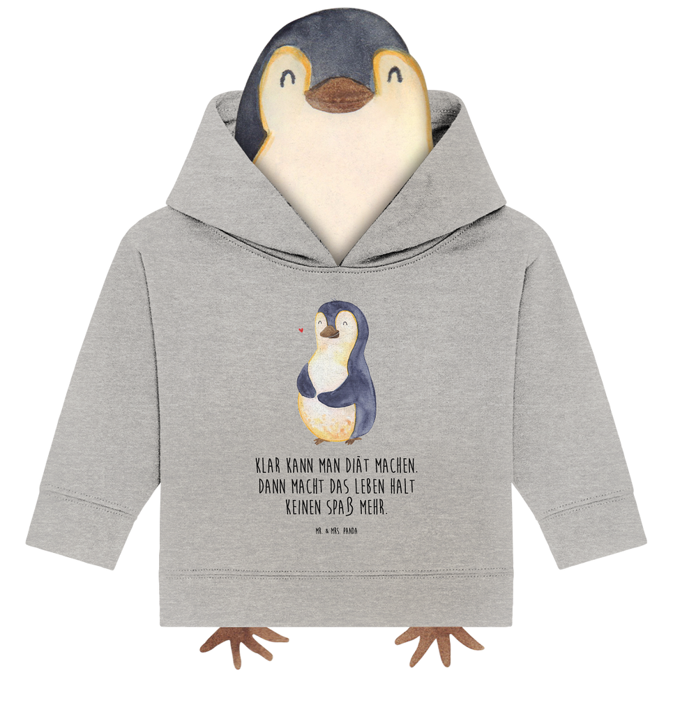 Organic Baby Hoodie Pinguin Diät Baby Kapuzenshirt, Baby Kapuzensweatshirt, Baby Hoodie, Baby Pullover, Pinguin, Pinguine, Diät, Abnehmen, Abspecken, Gewicht, Motivation, Selbstliebe, Körperliebe, Selbstrespekt