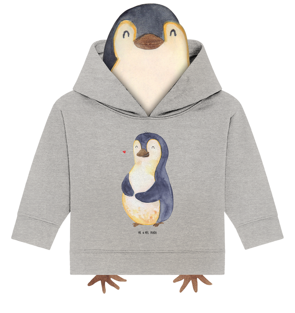 Organic Baby Hoodie Pinguin Diät Baby Kapuzenshirt, Baby Kapuzensweatshirt, Baby Hoodie, Baby Pullover, Pinguin, Pinguine, Diät, Abnehmen, Abspecken, Gewicht, Motivation, Selbstliebe, Körperliebe, Selbstrespekt