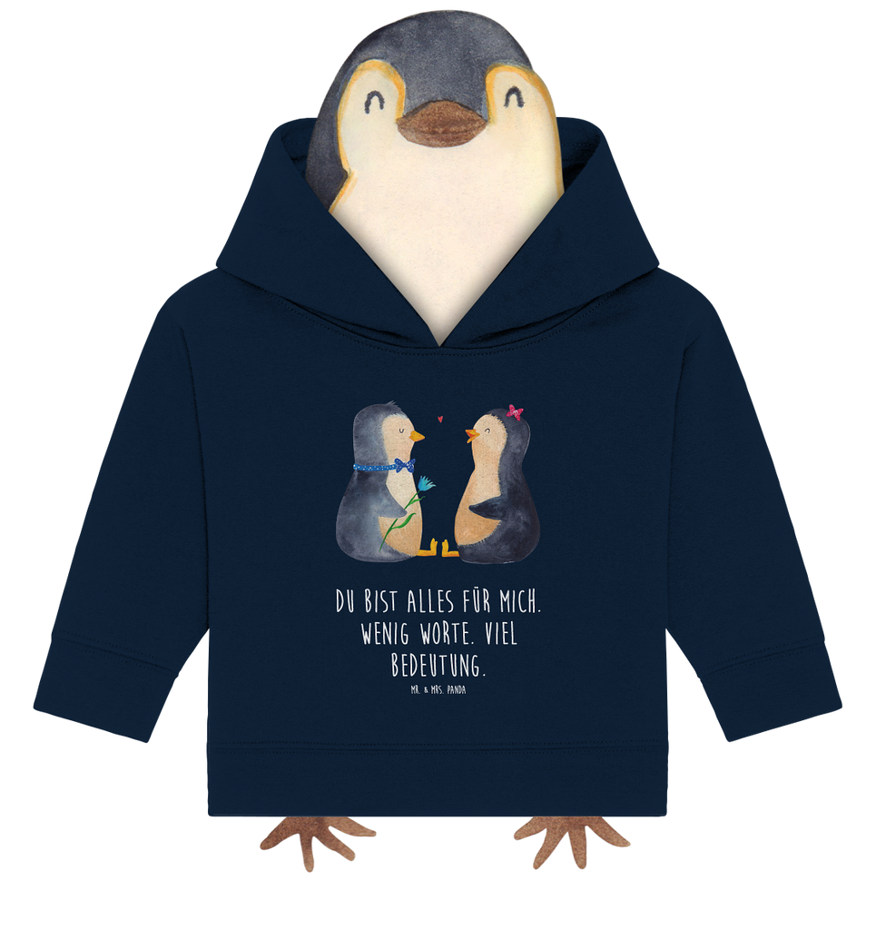 Organic Baby Hoodie Pinguin Pärchen Baby Kapuzenshirt, Baby Kapuzensweatshirt, Baby Hoodie, Baby Pullover, Pinguin, Pinguine, Liebe, Liebespaar, Liebesbeweis, Liebesgeschenk, Verlobung, Jahrestag, Hochzeitstag, Hochzeit, Hochzeitsgeschenk, große Liebe, Traumpaar