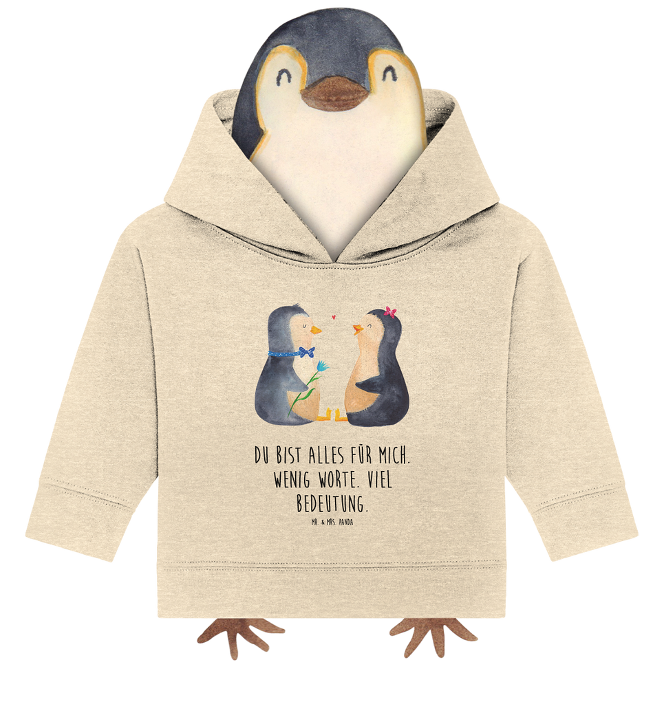 Organic Baby Hoodie Pinguin Pärchen Baby Kapuzenshirt, Baby Kapuzensweatshirt, Baby Hoodie, Baby Pullover, Pinguin, Pinguine, Liebe, Liebespaar, Liebesbeweis, Liebesgeschenk, Verlobung, Jahrestag, Hochzeitstag, Hochzeit, Hochzeitsgeschenk, große Liebe, Traumpaar