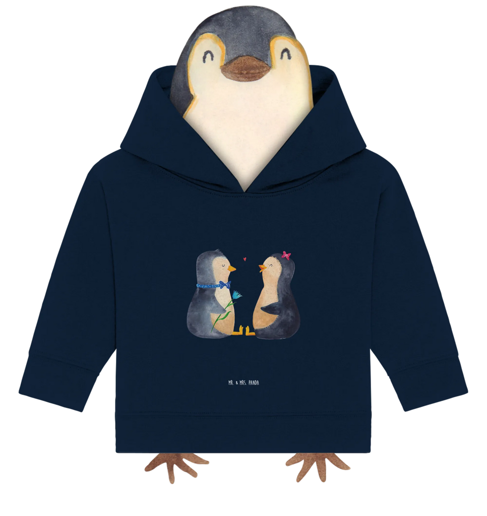 Organic Baby Hoodie Pinguin Pärchen Baby Kapuzenshirt, Baby Kapuzensweatshirt, Baby Hoodie, Baby Pullover, Pinguin, Pinguine, Liebe, Liebespaar, Liebesbeweis, Liebesgeschenk, Verlobung, Jahrestag, Hochzeitstag, Hochzeit, Hochzeitsgeschenk, große Liebe, Traumpaar