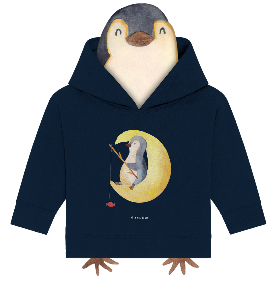 Organic Baby Hoodie Pinguin Mond Baby Kapuzenshirt, Baby Kapuzensweatshirt, Baby Hoodie, Baby Pullover, Pinguin, Pinguine, Spruch, schlafen, Nachtruhe, Einschlafen, Schlafzimmer, Schlafstörungen, Gästezimmer