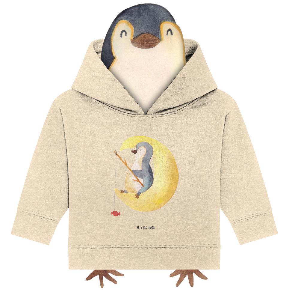 Organic Baby Hoodie Pinguin Mond Baby Kapuzenshirt, Baby Kapuzensweatshirt, Baby Hoodie, Baby Pullover, Pinguin, Pinguine, Spruch, schlafen, Nachtruhe, Einschlafen, Schlafzimmer, Schlafstörungen, Gästezimmer