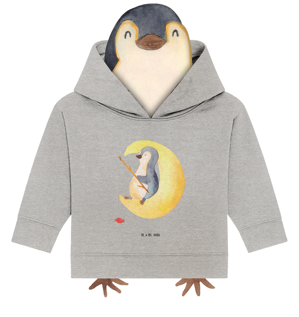 Organic Baby Hoodie Pinguin Mond Baby Kapuzenshirt, Baby Kapuzensweatshirt, Baby Hoodie, Baby Pullover, Pinguin, Pinguine, Spruch, schlafen, Nachtruhe, Einschlafen, Schlafzimmer, Schlafstörungen, Gästezimmer