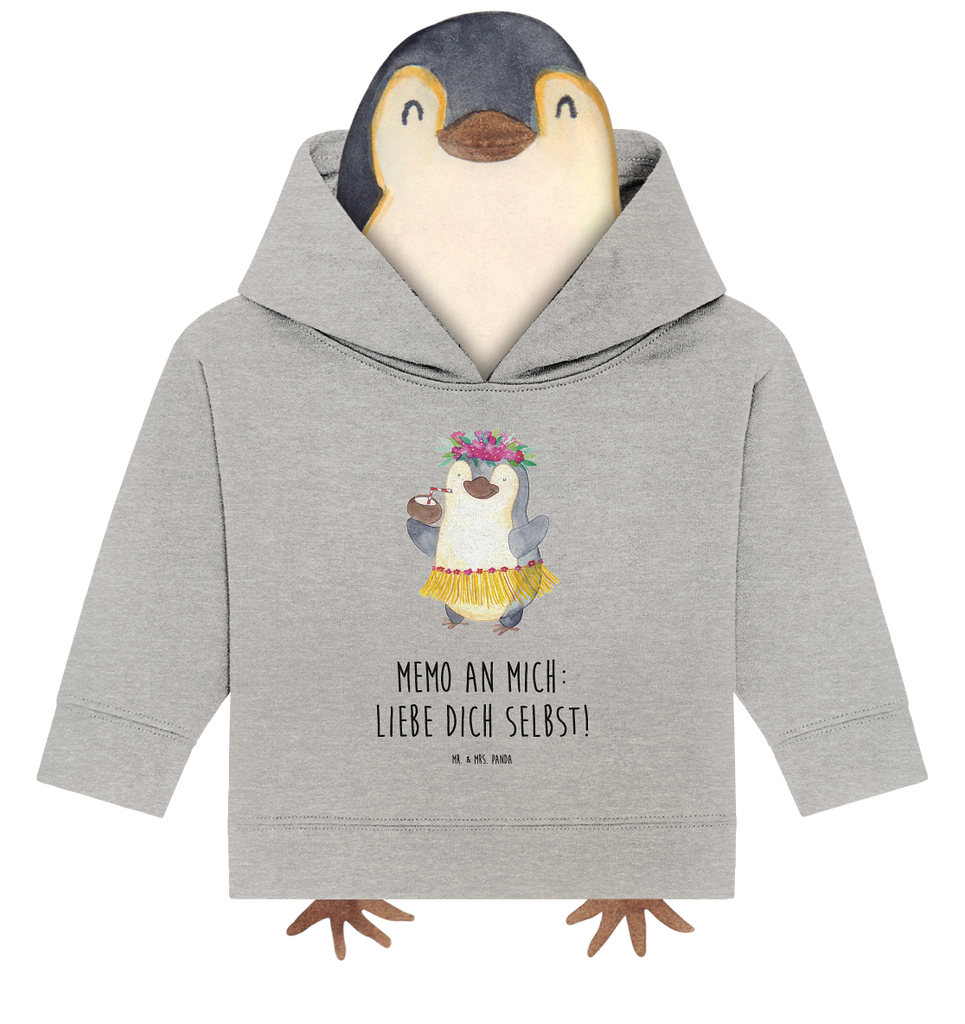 Organic Baby Hoodie Pinguin Kokosnuss Baby Kapuzenshirt, Baby Kapuzensweatshirt, Baby Hoodie, Baby Pullover, Pinguin, Aloha, Hawaii, Urlaub, Kokosnuss, Pinguine