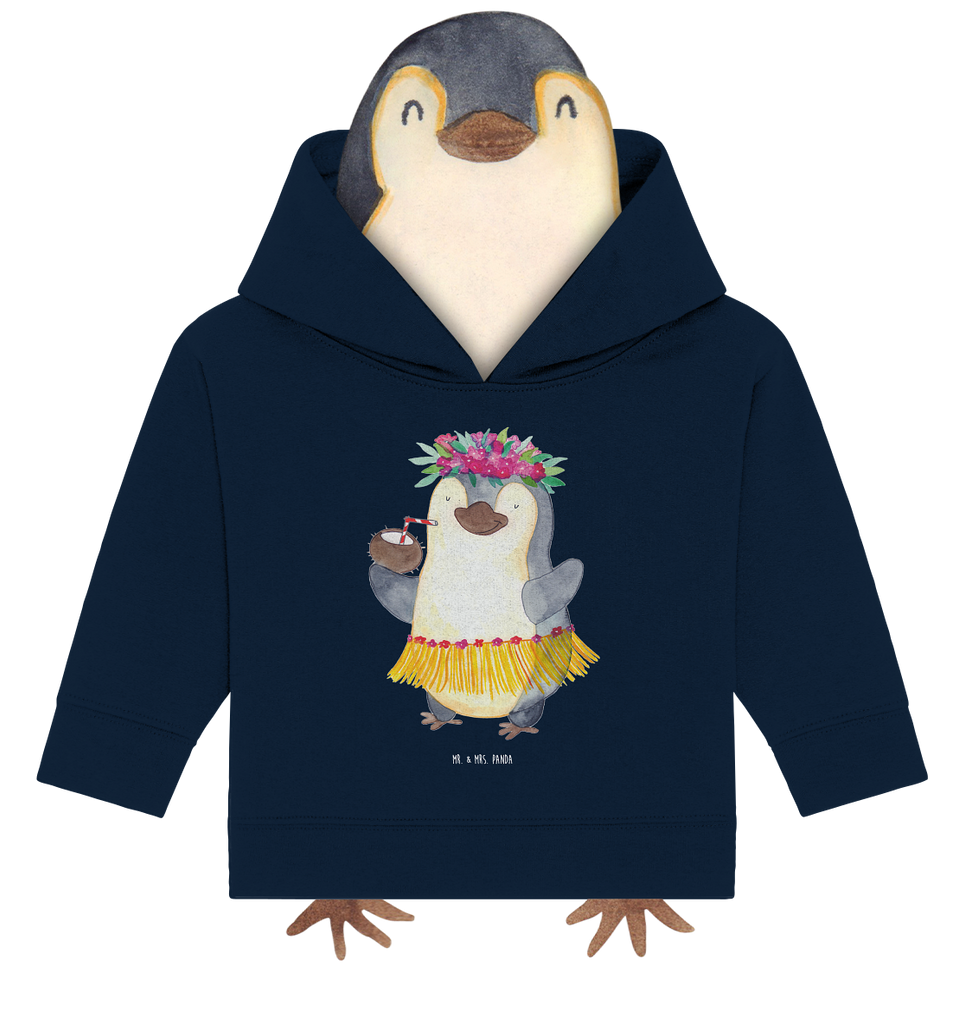 Organic Baby Hoodie Pinguin Kokosnuss Baby Kapuzenshirt, Baby Kapuzensweatshirt, Baby Hoodie, Baby Pullover, Pinguin, Aloha, Hawaii, Urlaub, Kokosnuss, Pinguine