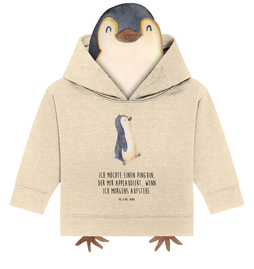 Organic Baby Hoodie Pinguin marschieren Baby Kapuzenshirt, Baby Kapuzensweatshirt, Baby Hoodie, Baby Pullover, Pinguin, Pinguine, Frühaufsteher, Langschläfer, Bruder, Schwester, Familie