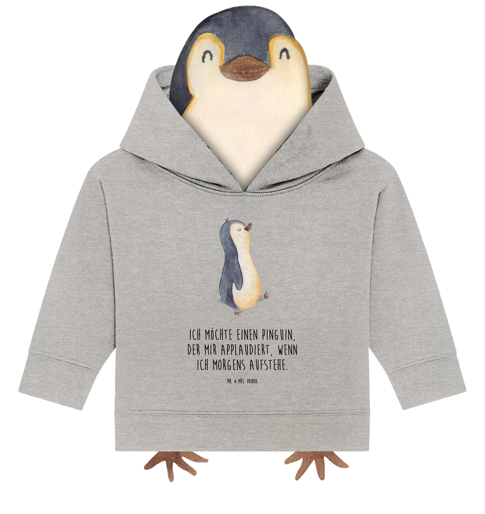 Organic Baby Hoodie Pinguin marschieren Baby Kapuzenshirt, Baby Kapuzensweatshirt, Baby Hoodie, Baby Pullover, Pinguin, Pinguine, Frühaufsteher, Langschläfer, Bruder, Schwester, Familie