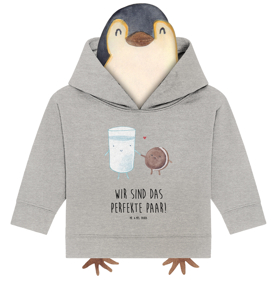 Organic Baby Hoodie Milch Keks Baby Kapuzenshirt, Baby Kapuzensweatshirt, Baby Hoodie, Baby Pullover, Tiermotive, Gute Laune, lustige Sprüche, Tiere, Milk, Cookie, Milch, Keks, Kekse, Kaffee, Einladung Frühstück, Motiv süß, romantisch, perfektes Paar