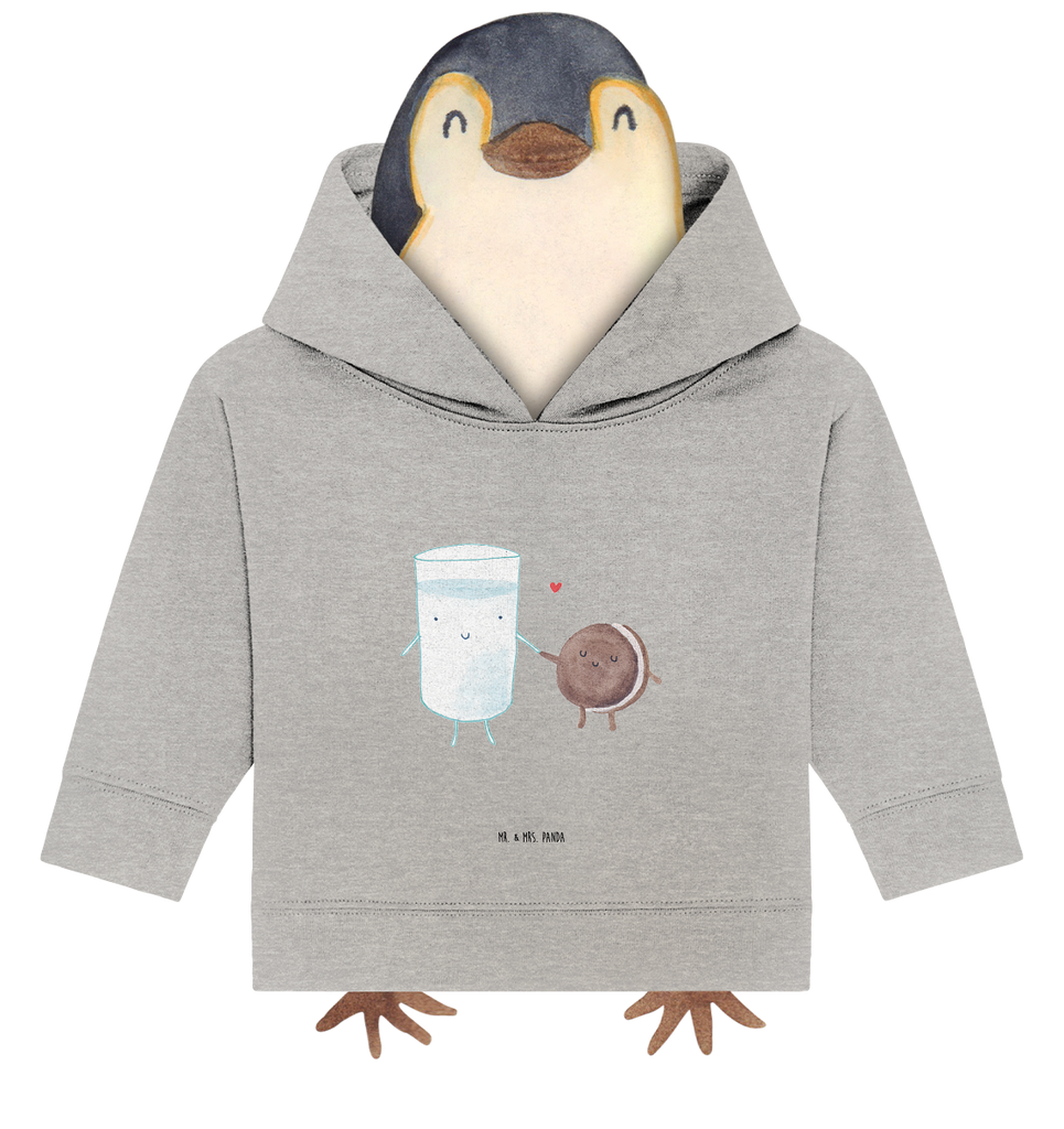 Organic Baby Hoodie Milch Keks Baby Kapuzenshirt, Baby Kapuzensweatshirt, Baby Hoodie, Baby Pullover, Tiermotive, Gute Laune, lustige Sprüche, Tiere, Milk, Cookie, Milch, Keks, Kekse, Kaffee, Einladung Frühstück, Motiv süß, romantisch, perfektes Paar