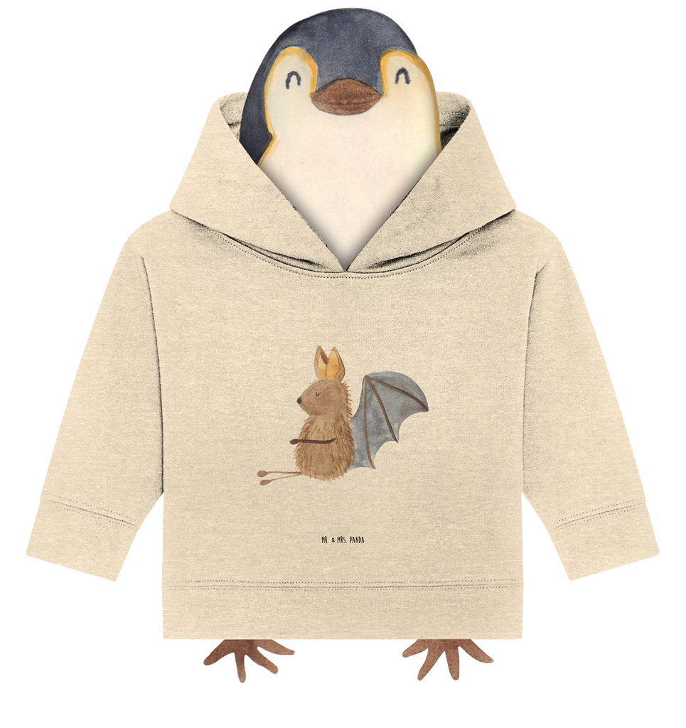 Organic Baby Hoodie Fledermaus Sitzen Baby Kapuzenshirt, Baby Kapuzensweatshirt, Baby Hoodie, Baby Pullover, Tiermotive, Gute Laune, lustige Sprüche, Tiere, Fledermaus, Fledermäuse, Motivation, entspannen