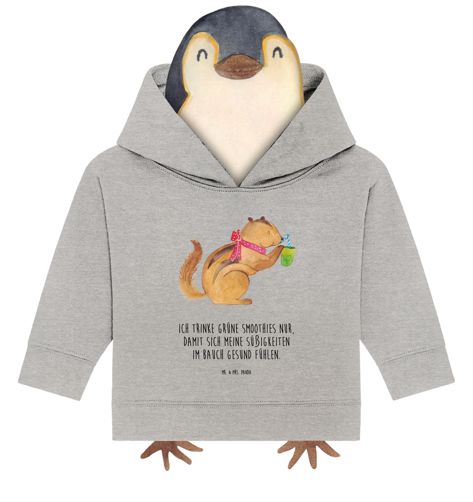 Organic Baby Hoodie Eichhörnchen Smoothie Baby Kapuzenshirt, Baby Kapuzensweatshirt, Baby Hoodie, Baby Pullover, Tiermotive, Gute Laune, lustige Sprüche, Tiere, Green Smoothies, Diät, Abnehmen, Streifenhörnchen, Eichhörnchen