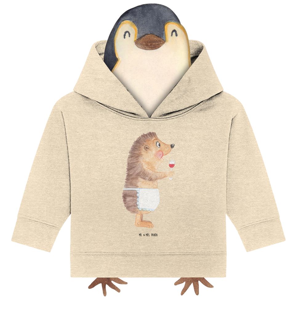 Organic Baby Hoodie Igel Wein Baby Kapuzenshirt, Baby Kapuzensweatshirt, Baby Hoodie, Baby Pullover, Tiermotive, Gute Laune, lustige Sprüche, Tiere, Wein Spruch, Igel, Geschenk Weintrinker, Geschenk Weinliebhaber, Wein Deko, Weinglas, Rotwein, Weißwein, Wein trinken