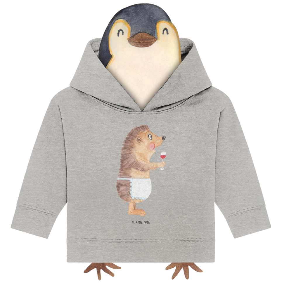 Organic Baby Hoodie Igel Wein Baby Kapuzenshirt, Baby Kapuzensweatshirt, Baby Hoodie, Baby Pullover, Tiermotive, Gute Laune, lustige Sprüche, Tiere, Wein Spruch, Igel, Geschenk Weintrinker, Geschenk Weinliebhaber, Wein Deko, Weinglas, Rotwein, Weißwein, Wein trinken