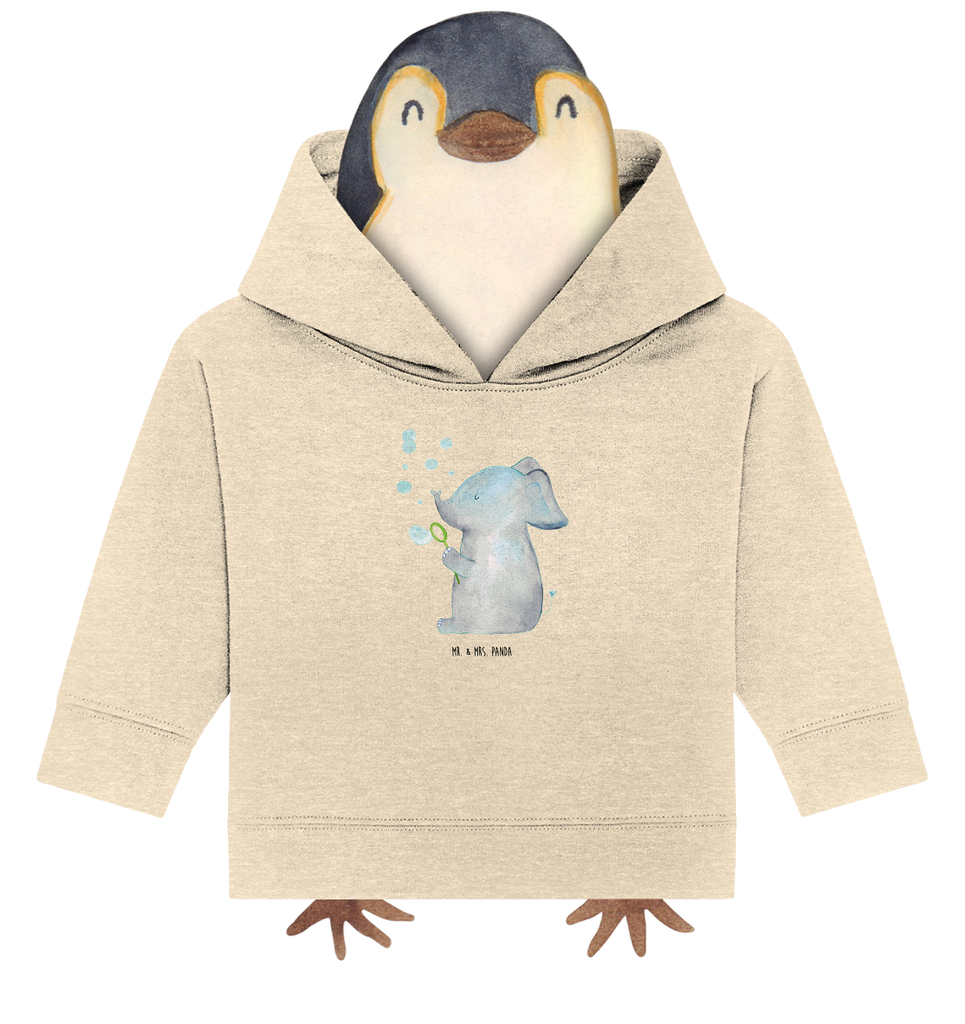 Organic Baby Hoodie Elefant Seifenblasen Baby Kapuzenshirt, Baby Kapuzensweatshirt, Baby Hoodie, Baby Pullover, Tiermotive, Gute Laune, lustige Sprüche, Tiere, Elefant, Elefanten, Dickhäuter, Rüsseltier, Seifenblasen, Liebe, Heimat, Gefühl. Daheim, Liebesbeweis, Liebesspruch