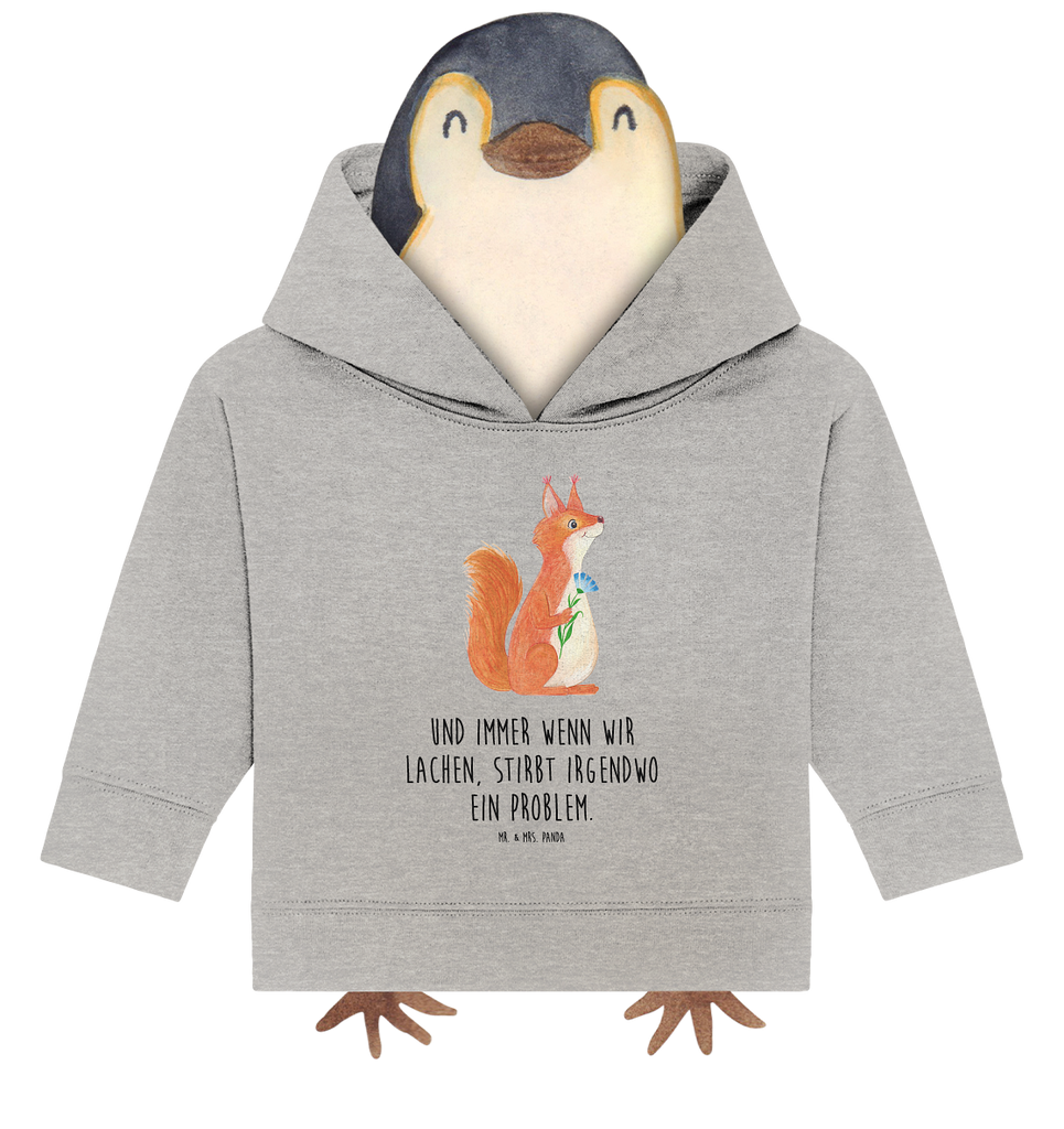 Organic Baby Hoodie Eichhörnchen Blume Baby Kapuzenshirt, Baby Kapuzensweatshirt, Baby Hoodie, Baby Pullover, Tiermotive, Gute Laune, lustige Sprüche, Tiere, Eichhörnchen, Eichhorn, Spruch positiv, Lachen, Spaß, Motivation Sprüche, Motivation Bilder, glücklich Spruch, Spruch Deko