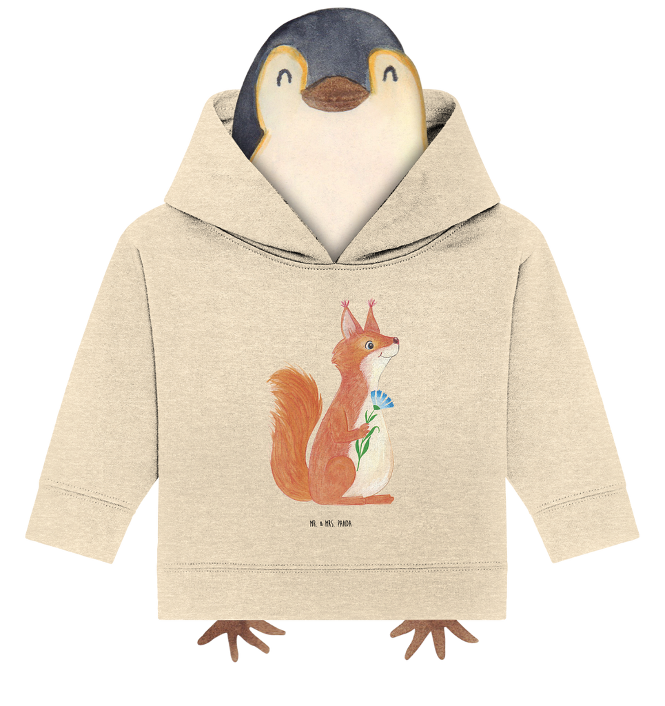 Organic Baby Hoodie Eichhörnchen Blume Baby Kapuzenshirt, Baby Kapuzensweatshirt, Baby Hoodie, Baby Pullover, Tiermotive, Gute Laune, lustige Sprüche, Tiere, Eichhörnchen, Eichhorn, Spruch positiv, Lachen, Spaß, Motivation Sprüche, Motivation Bilder, glücklich Spruch, Spruch Deko