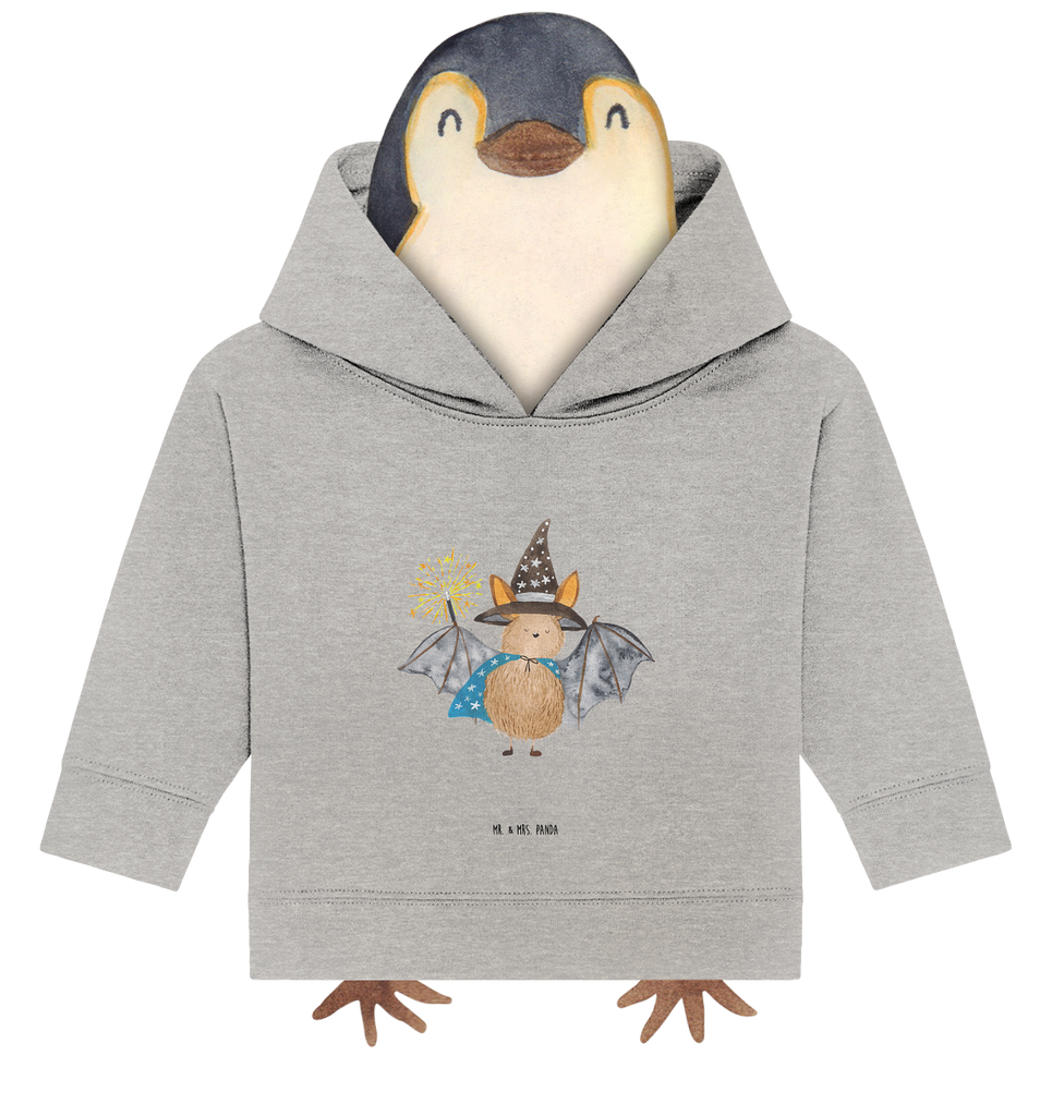 Organic Baby Hoodie Fledermaus Zauberer Baby Kapuzenshirt, Baby Kapuzensweatshirt, Baby Hoodie, Baby Pullover, Tiermotive, Gute Laune, lustige Sprüche, Tiere, Fledermaus, Fledermäuse, Zauberer, Magier, Frauen, reinsteigern