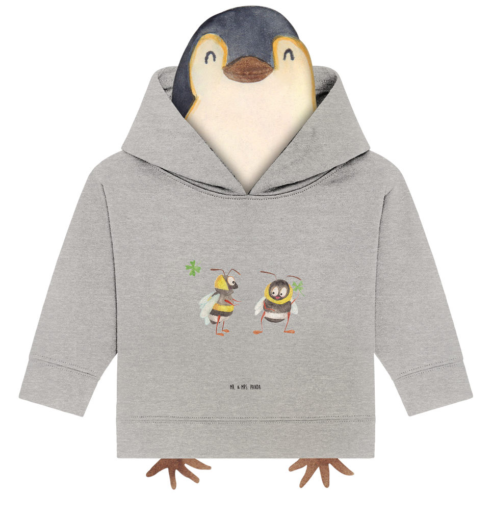 Organic Baby Hoodie Hummeln Kleeblatt Baby Kapuzenshirt, Baby Kapuzensweatshirt, Baby Hoodie, Baby Pullover, Tiermotive, Gute Laune, lustige Sprüche, Tiere, Hummel, Biene, Spruch positiv, Biene Deko, Spruch schön, glücklich sein, glücklich werden, Spruch fröhlich